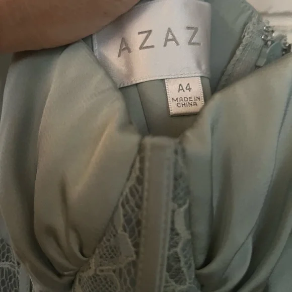 Azazie Raquel Green Lace Corset Satin Dressy Jumpsuit Like New Size 4 - Picture 11 of 11